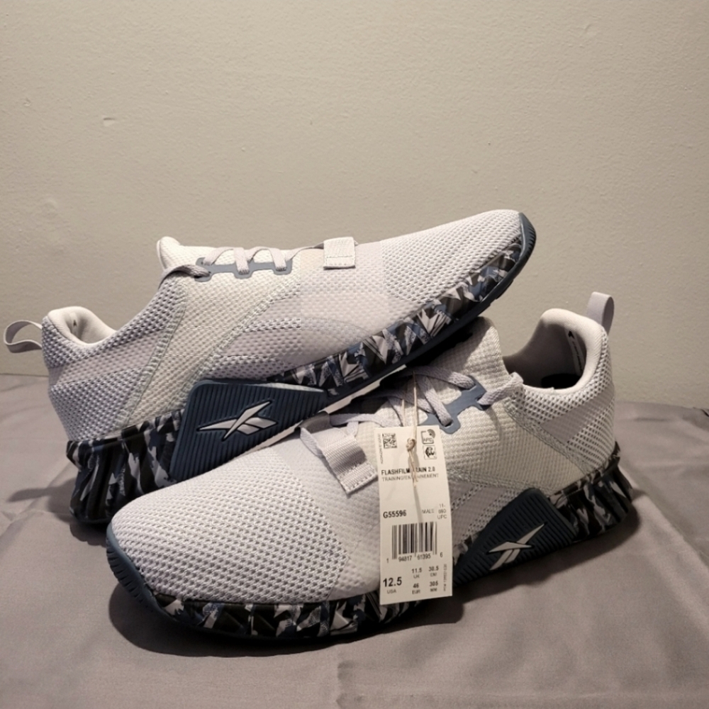 Reebok Flashfilm Trainer Grey/White/Blue